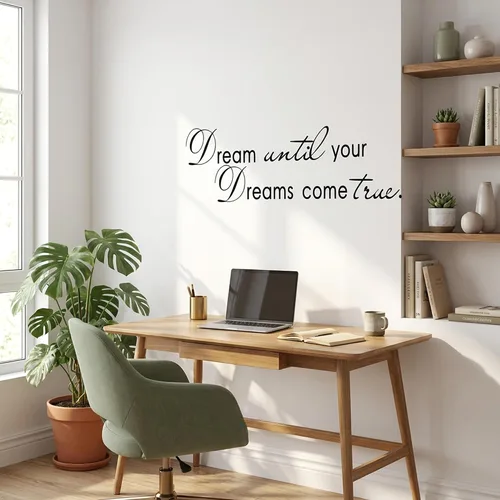 Vista 5 de Texto Dream until your dreams come true, negro, DG-DR-577
