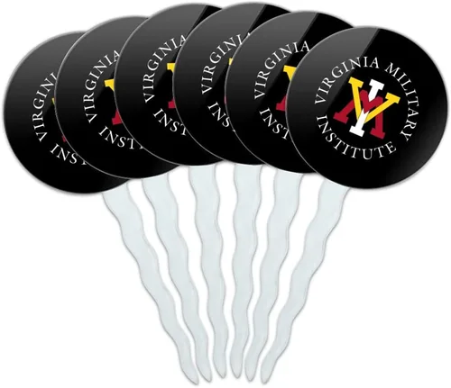 Vista 317 de Abilene Christian - Juego de 6 palillos para cupcakes con logotipo secundario