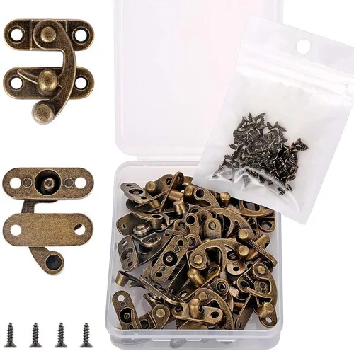 Vista 2 de 20 pestillos engrosados de bronce macizo para caja de joyería