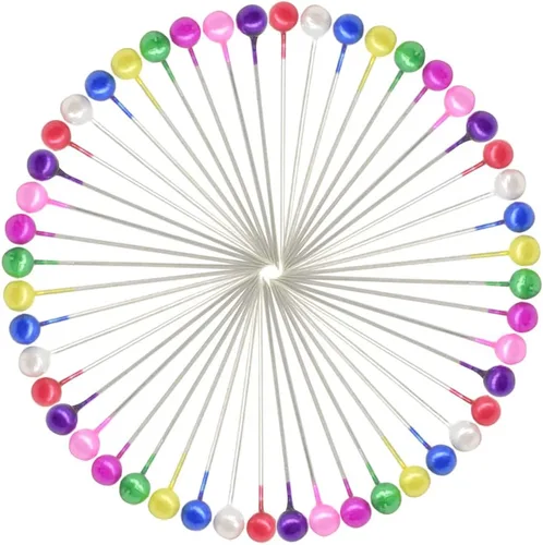 Vista 4 de 800 alfileres de costura rectos con cabezas de plástico de bola de colores para tela, joyería, manualidades, costura (1.496 pulgadas/color)