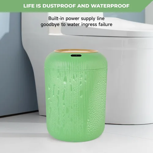 Vista 29 de Pukomc Papelera con sensor inteligente, conveniente e higiénico, fácil de usar, sensor de tecnología, impermeable, papelera de plástico para cocina