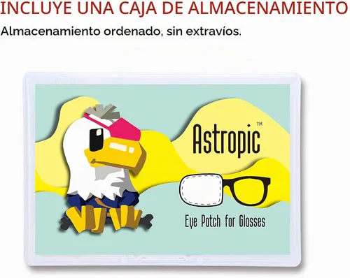 Vista 6 de Astropic Parche de algodón y seda para gafas para niños (ojo derecho, globo)