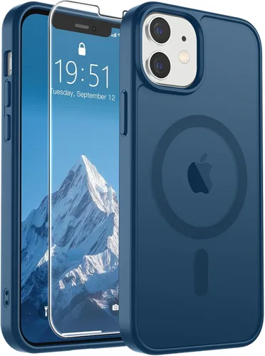 Vista 295 de SUPFINE Funda magnética para iPhone SE 2022 (3ª)/2020 (2ª), iPhone 8 (compatible con MagSafe) (protección contra caídas de grado militar), funda