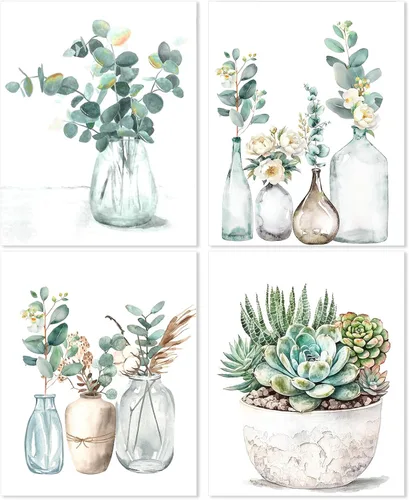 Vista 8 de Yeaqee Juego de 4 piezas de arte de diamantes, pintura de bricolaje para adultos, decoración estética de diamantes, decoración de habitación, lindas