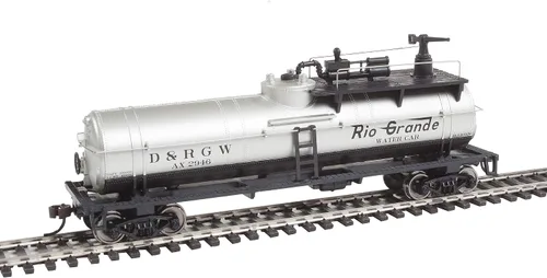 Vista 2 de Walthers Trainline HO Scale Model - Coche de extinción de incendios listo para funcionar Denver y Rio Grande Western #Ax 2946 (plata, negro)