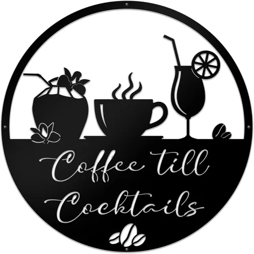 Vista 10 de Letrero de metal personalizado para barra de café, varios tamaños, placa de pared para decoración de cocina, regalos personalizados para amantes
