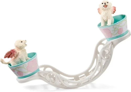 Vista 6 de Schleich Bayala 42524 - Juego modular de 9 piezas con lindas figuras de león, arco, aro y calcomanías, juguetes de criaturas míticas