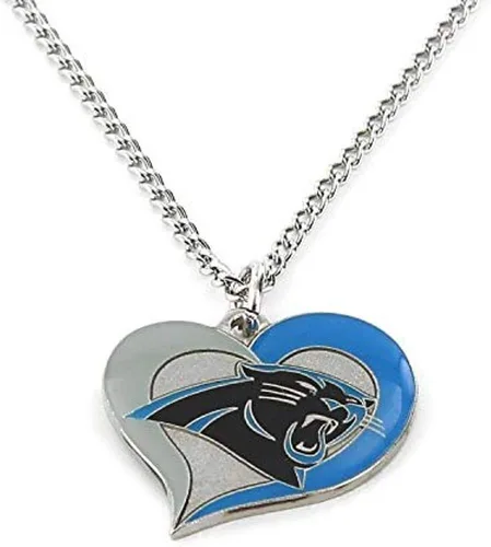 Vista 20 de Collar con colgante de corazón en espiral de la NFL - Joyería de regalo para mamá, esposa, hermana, hija, mejor amiga - Regalo ideal