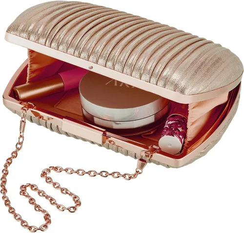 Vista 5 de BENCOMOM Bolso de mano dorado para mujer, bolso de mano dorado para mujer, bolso de mano de noche, boda, fiesta, novia, baile de graduación, bolso