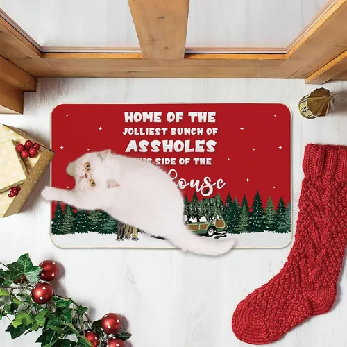 Vista 2 de Decoraciones de Christmas Vacation, Tapete Divertido de Bienvenida para Fiestas, Regalos de Mercancía de Christmas Vacation de la Familia Griswold