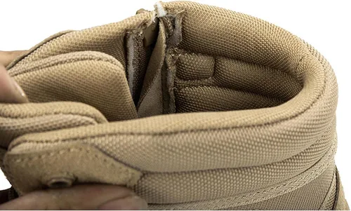 Vista 4 de Botas tácticas militares para hombre, ligeras, botas de combate para motocicleta, botas de trabajo, botas de desierto