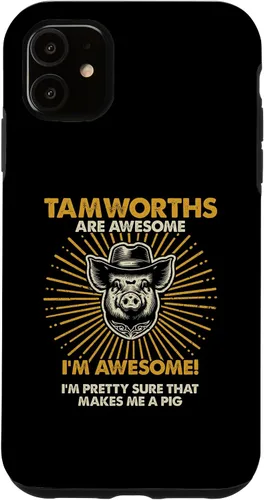 Vista 5 de iPhone 15 Pig Dad Mom Awesome - Farmer Breeder Tamworths Case