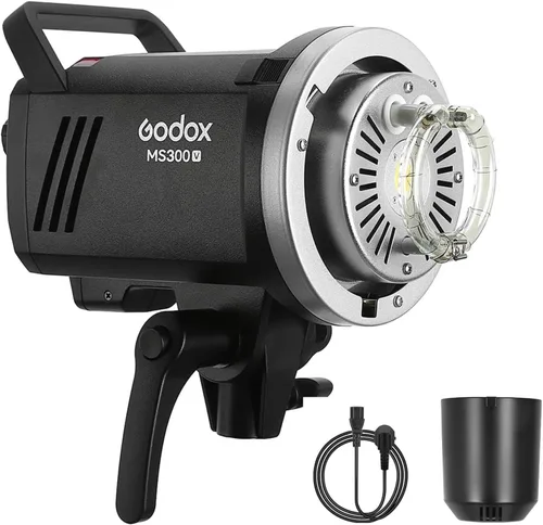 Vista 7 de Godox MS300 MS 300 Studio Flash Strobe, MS300 300W Monolight con montaje Bowens, sistema inalámbrico X 2.4G, lámpara de modelado de 150W, reciclaje