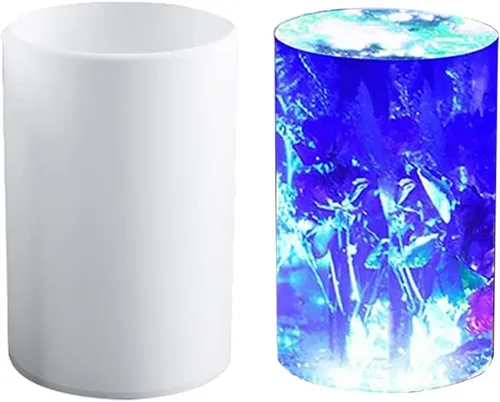 Vista 12 de Katutude Paquete de 5 moldes para velas cilíndricas, moldes de silicona 3D para velas perfumadas de bricolaje, jabón hecho a mano, cera