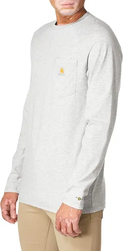 Vista 3 de Carhartt Mens Force Cotton Delmont Long-Sleeve T-Shirt Regular and Big Tall Sizes