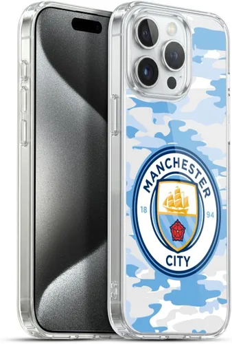 Vista 106 de Head Case Designs Funda de gel con licencia oficial del Manchester City Man City FC Blue Moon Badge Camou [protección de grado militar] compatible