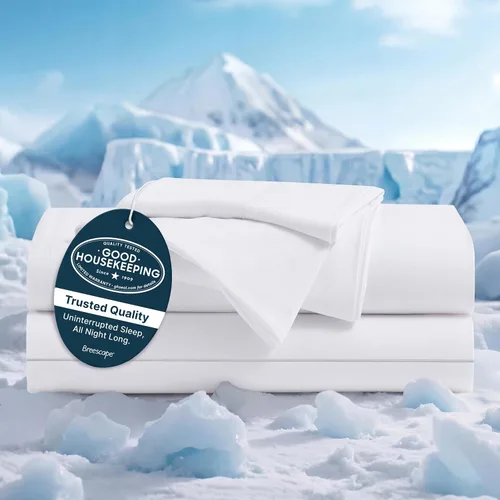 Vista 15 de Breescape Cooling Sheets Twin XL Size - BlendTek Dry & Cool Technology Cooling Bed Sheets for Hot Sleepers and Night Sweats, Q-Max>0.46 Tech Twin XL