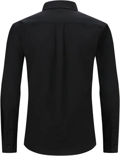 Vista 3 de Camisetas de manga larga para hombre, estilo casual, holgadas, con botones, cuello ajustado, para otoño