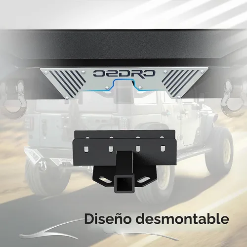 Vista 7 de OEDRO Combo de parachoques trasero compatible con Jeep Wrangler JK y Unlimited JKU 2007-2018 (2/4 puertas), todoterreno de ancho completo