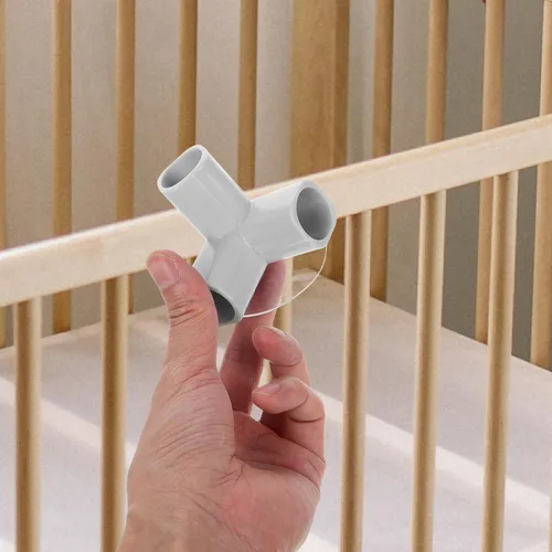Vista 4 de ERINGOGO Piezas Conectores de codo Accesorios de junta para seguridad interior y montaje versátil Compatible con patios y puertas de juego