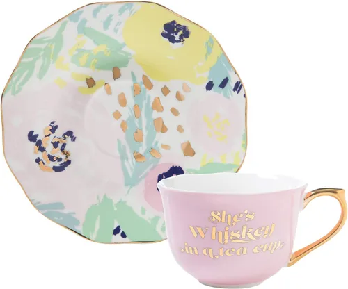 Vista 8 de Best Mom Ever - Taza de té y platillo de porcelana de 5 onzas
