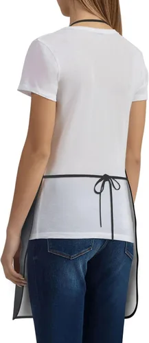 Vista 5 de silvery Chef Apron for Men and Women - Waterproof Kitchen Chef Apron with Pockets, Perfect for Cooking, Salon & More
