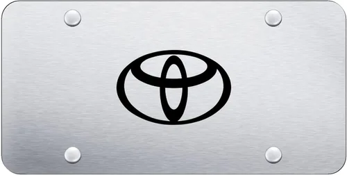 Vista 9 de Au-TOMOTIVE GOLD, INC. Logotipo negro con licencia oficial en la placa de matrícula para Toyota (negro)
