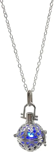 Vista 7 de UMBRELLALABORATORY Collar Steampunk Fire medallón brillante Gran regalo para mujeres, madre, padre, linda joyería mágica, Metal