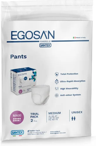 Vista 3 de Egosan Ropa interior maxi para incontinencia, ligera, transpirable, desechable, con capa de adquisición de nuevo diseño, ajuste elástico con máxima