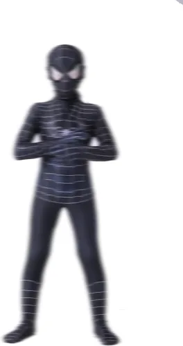 Vista 3 de ModexO Disfraz de Halloween para niños, traje de cosplay de superhéroe para niños