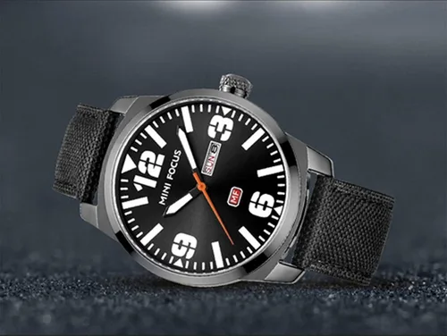 Vista 6 de Gosasa Reloj de pulsera militar de moda con esfera de camuflaje para hombre, reloj analógico de cuarzo, correa de nailon impermeable
