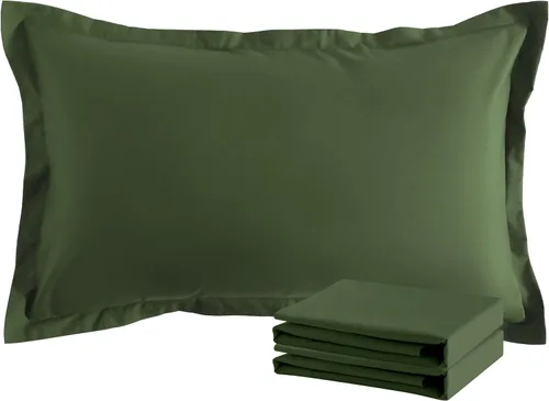 Vista 22 de NTBAY Fundas de almohada estándar, paquete de 2 fundas de almohada de microfibra cepillada de 20 x 26 pulgadas, súper suaves y acogedoras