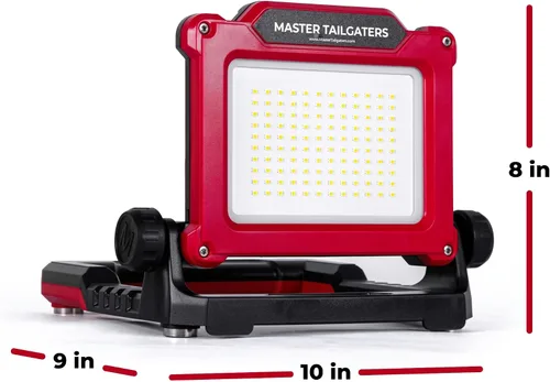 Vista 4 de Master Tailgaters FLUD 4000 Luz de Trabajo LED de Inundación Compatible con Baterías Black & Decker, Porter Cable, Stanley 18v-20v
