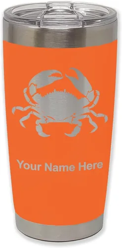 Vista 27 de LaserGram Vaso aislado al vacío de 20 onzas, cangrejo, grabado personalizado incluido (camuflaje verde)
