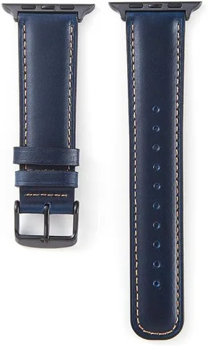 Vista 2 de Compatible con Apple Watch Band de 1.929 in, 1.772 in, 1.732 in, 1.654 in, 1.614 in, 1.575 in, 1.496 in, correa de cuero genuino para iWatch Ultra