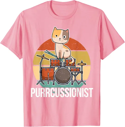 Vista 85 de Funny Percussion Drummer Drumming Drums Saying I Kitten Cat Camiseta, Negro, S
