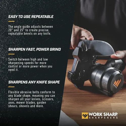 Vista 4 de Work Sharp MK2 - Afilador eléctrico profesional de cuchillos y herramientas, herramienta ajustable y sistema de afilado de cuchillos