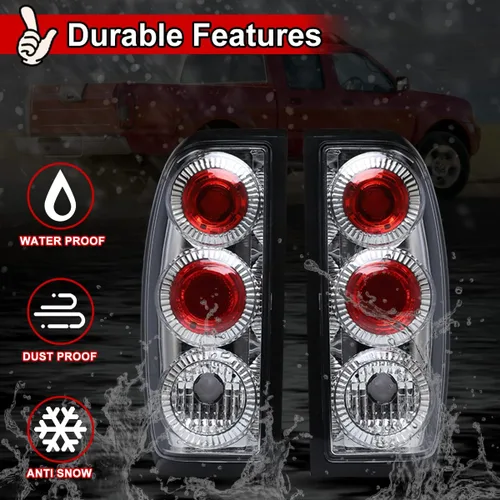 Vista 3 de Nixon Offroad Luces traseras para Nissan Frontier 1998 1999 2000 2001 2002 2003 2004, luces traseras halógenas de repuesto para automóvil, 1 par