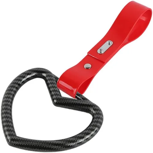 Vista 13 de Q1-TECH, JDM Tsurikawa - Anillo japonés para metro, tren, autobús, mango de coche, lindo mango en forma de corazón, correa de mano, anillos