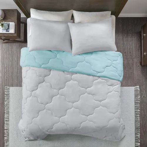 Vista 11 de Comfort Spaces Vixie Juego de Edredón Reversible - Cubierta Acolchada Geométrica Casual de Moda, Ropa de Cama Acogedora Alternativa de Plumón