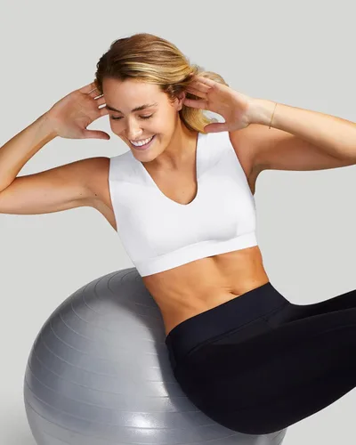 Vista 5 de Tommie Copper Sujetador deportivo transpirable con soporte de hombro para mujer, absorbe el sudor para una postura y apoyo saludables