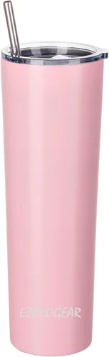 Vista 6 de Ezprogear Vaso delgado delgado de acero inoxidable 34oz-P1, negro/oro rosa 34 oz Negro/Oro Rosa