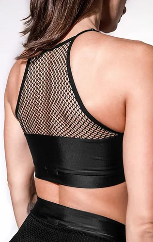Vista 2 de BZB Sujetadores deportivos para mujer, ropa de baile con poste para mujer, top corto de yoga, gimnasio, Twerk, yoga, fitness, entrenamiento, correr