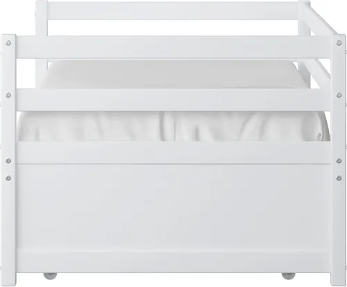 Vista 15 de Hillsdale Sofá cama individual de madera caspio con nido, color blanco