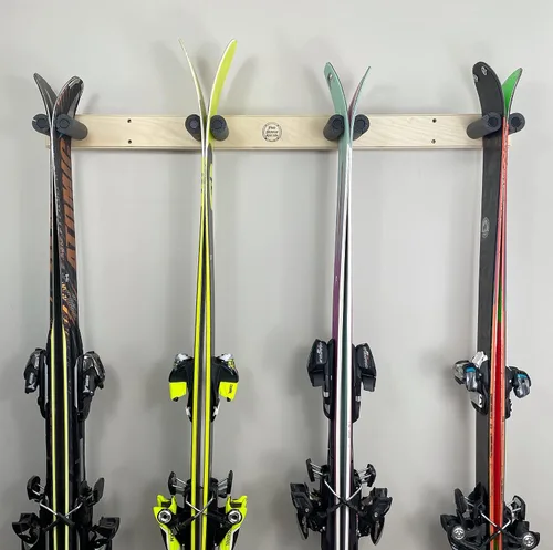 Vista 2 de Soporte de pared para esquiar - 4 juegos verticales de esquís