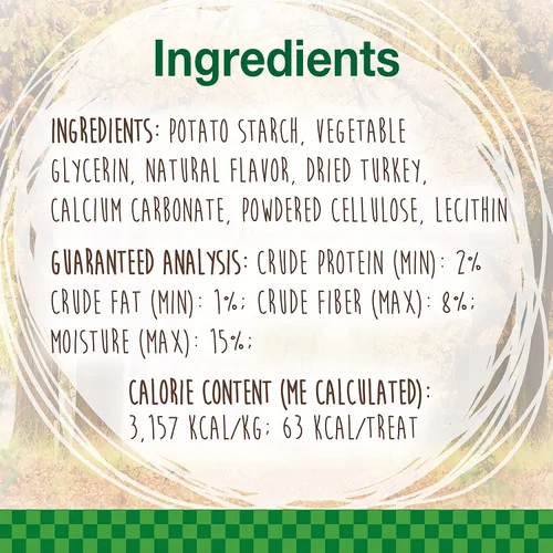 Vista 4 de Nylabone Healthy Edibles WILD - Golosinas masticables naturales de larga duración con sabor a pavo para perros, pequeños/regulares (4 unidades)