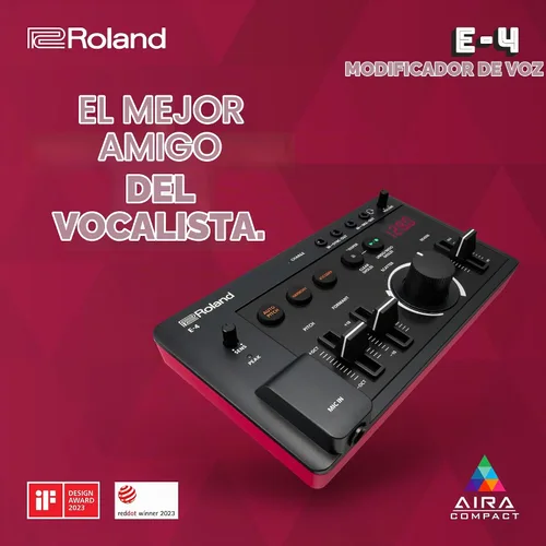 Vista 2 de Roland AIRA Compact E-4 VOICE TWEAKER Herramienta de interpretación vocal con potentes efectos de transformador de voz Vocoder Looper Armonía