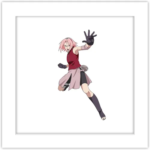 Vista 11 de Trends International Gallery Pops Naruto Shippuden - Arte de pared Sakura Haruno, versión enmarcada negra, 12 x 12 pulgadas