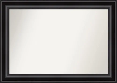 Vista 136 de Amanti Art Espejo personalizado, espejo de baño negro puente, espejo de pared o espejo de tocador de baño sobre el fregadero (26 x 26 pulgadas)