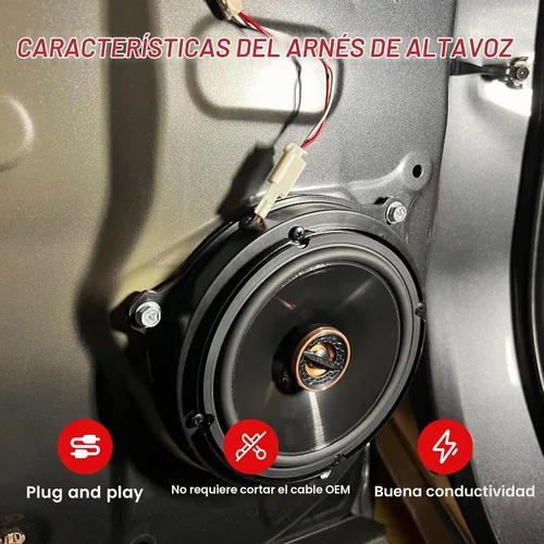 Vista 6 de RED WOLF Adaptador de conector de arnés de cable de altavoz para puerta Toyota 2019-2021 RAV4 Camry Avalon, para Dash Twteer Lexus is CT 2011-2018